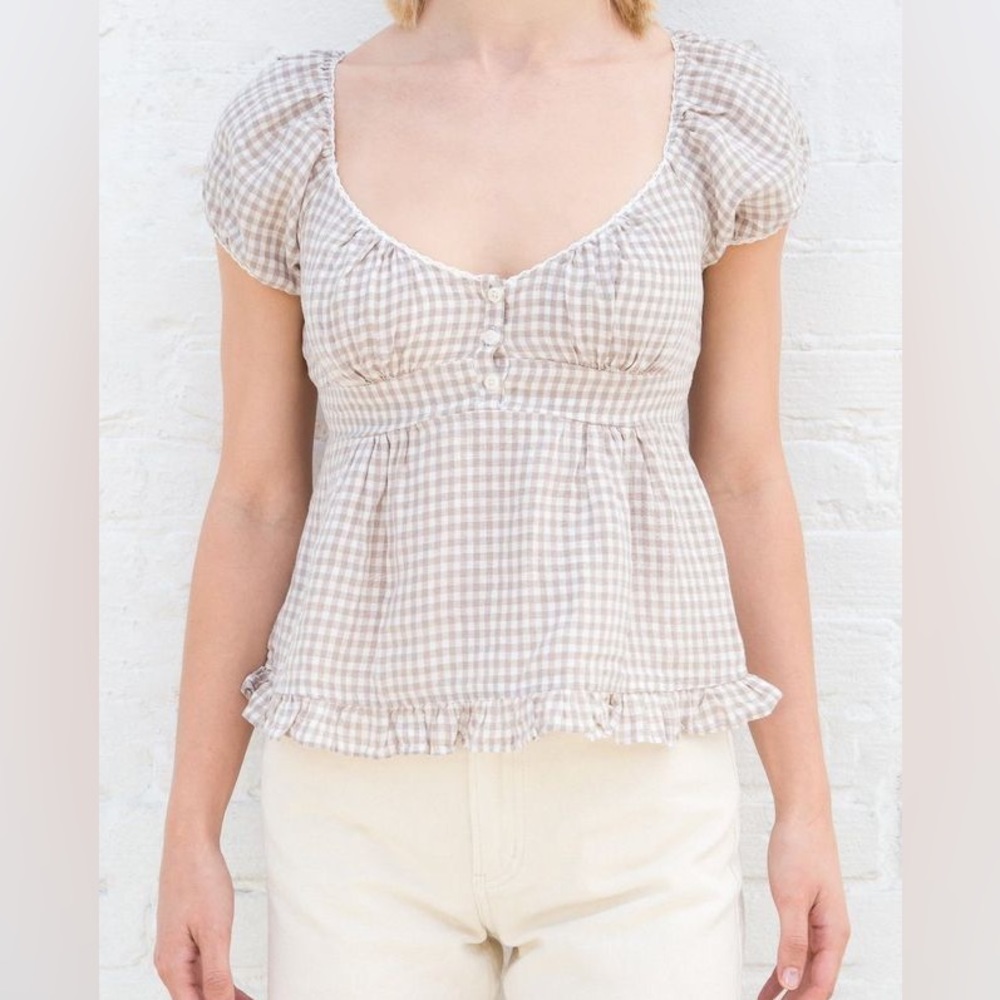 Brandy Melville Blair Gingham Top